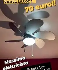 Montaggio ventilatore a soffitto Roma 70 euro - 2