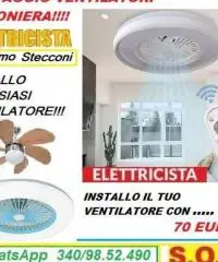 Ventilatore a soffitto elettricista Massimo Stecconi