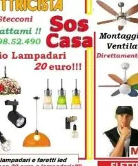 Montaggio ventilatore a soffitto con telecomando a Roma - 6