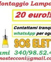 Montaggio lampadario e applique Roma 20 euro