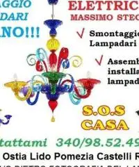 Montaggio lampadario e applique Roma 20 euro - 6