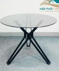 Bàn Cafe Tròn Mặt Kính Cường Lực BCF-029 Chất Lượng Giá Tốt