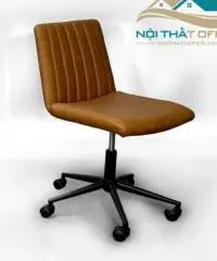 Ghế Làm Việc Chân Xoay Đệm Bọc Da GLV-0132 – Tinh tế, bền bỉ, hiện đại