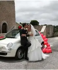 Noleggio fiat 500 (colore bianco perla) per cerimonie - Molise - 3