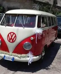 Pulmino Volkswagen rosso blu T1 noleggio salerno matrimonio - 2