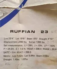 Barca a vela Ruffian 23 vetro resina 7 mt - 3