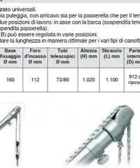 Gruetta telescopica lega leggera max 280kg - Coppia - Osculati - 3