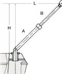 Gruetta telescopica lega leggera max 280kg - Coppia - Osculati - 4