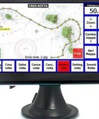 GPS navigatore nautico plotter cartografico display colori 7,0" - 4