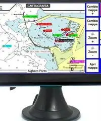 GPS navigatore nautico plotter cartografico display colori 7,0" - 6