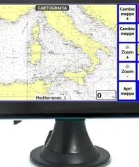 GPS navigatore nautico plotter cartografico display colori 7,0" - 8