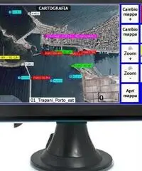 GPS navigatore nautico plotter cartografico display colori 7,0" - 9