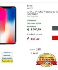 Nuovo Apple iPhone X 256GB Gray sidereal smartphone