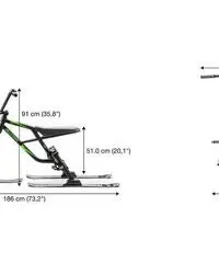 Snowtrike rev-17 Apple Green Ski Trike con BMX Feeling Nuovo - 2