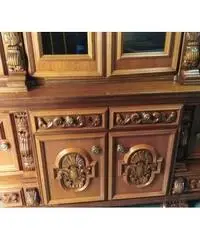 Credenza con vetrina stile barocco + 6 sedie stile - 4