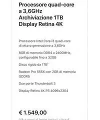 IMac 21,5" nuovo modello 1TB - 4K Retina - 2