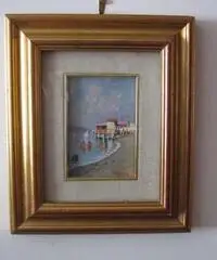 Piccolo quadro impressionista rappresentante un lido della c - Napoli - 4