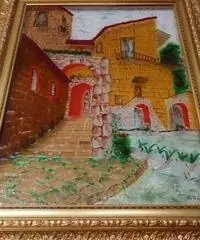 QUADRO IN VETRO "PAESAGGIO DI BORGO" - Palermo - 2