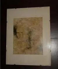 Quadro Arte moderna firmato "Alba"_volti maschile e femminil - Roma - 2