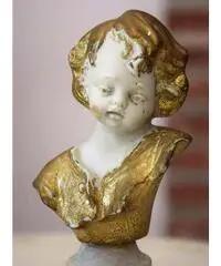 Scultura ceramica, testa di bimbo - Vicenza - 2